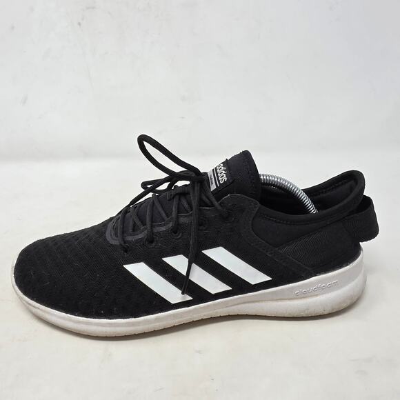 Adidas Cloudfoam Black Mesh Mens 8.5 Sneakers Lightweight Running Training - Picture 2 of 8